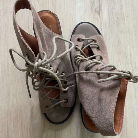 Suede heel sandal boot - Picture 8 of 13